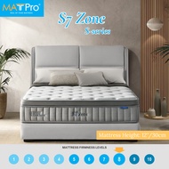 MATTPro S7 Zone/12 Inch Spring Mattress/Balanced Medium-Firm Support/7 Zone Pocket Spring/Purotex