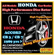 HONDA ACCORD CB3 CB7 Disc Rotor Drilled Slotted / Pemutar Cakera Berprestasi Tinggi