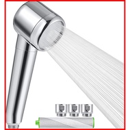 BYRISON Shower Head, Chlorine Removal and Pressure Increase Shower Head, High Water Pressure, Super Powerful, Water Saving, Shower Head for Low Water Pressure, Water Purification, Ultra Fine Water Stream, 3 Types of Adapters Included