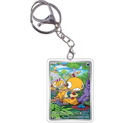 Pokemon Keychain Card Zorua Hilda Keldeo Gothorita Joltik sv11w White Flare Anime Game Self Made Acr
