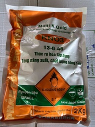 Kno3 13-0-46 Multi K Gold 2Kg Nguyên liệu Isreal: Thúc ra hoa tập trung nặng kí tạo màu hạn chế sâu