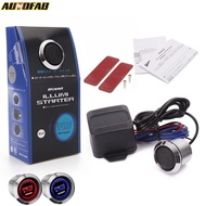 AUTOFAB PIVOT Blue / Red Illumination Car Engine Start Push Button Switch Ignition Starter Touch Kit
