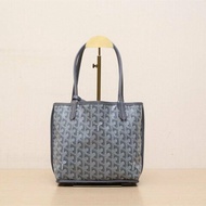 ANJOU 雙面兩用子母購物袋 MINI Tote 灰色 PVC 銀扣