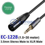 Panamax 1.5~30 meter High Quality Audio Cable (3.5mm Stereo Male to 3 Pin XLR Male) - EC-1228 Series