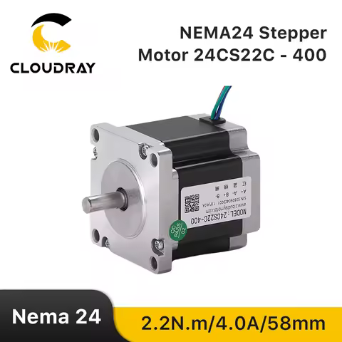 Nema 24 Stepper Motor 60mm 2 Phase 2.2N.m 4A Stepper Motor 4-lead Cable for 3D printer CNC Engraving