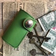 兩折自然大地色兩折鑰匙包男士康喬按鈕 TFK-GH-KAf