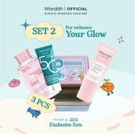 NEW! Wardah Starter Kit Moon Pancake Trio Basic Skincare Glow (UV Shield Sunscreen Perfect Bright Mi