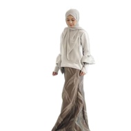 Estrella KL hojas top white top silver blouse baju blouse blouse estrella baju kurung