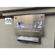 Stainless steel house number plate(hair line)