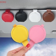 (WHMS) Magnetic Car Visor Sunglasses Holder for 2 Eyeglasses Anti Slip Clip with One Hand Access for