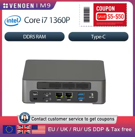 Intel Core i7 1360P 1335U Thunderbolt4 Portable Mini PC DDR5 2.5G LAN TPM2.0 Triple-display Output H