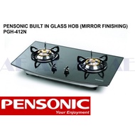 Pensonic [SIRIM] PGH-412N High Fire Flame 7.2kW 2 Burner Glass Top Built In Gas Hob / Gas Cooker / Gas Stove /DAPURMASAK