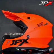 HELM JPX CROSS FOX1 SOLID FLUO RED DOFF PAKET GANTENG GOOGLE SNAIL HELM JPX KLX ORIGINAL HELMET MOT