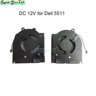 Notebook Cooler Radiator Cooling Fan for Dell G15 5511 5515 5510 2021 RTX3060 RTX3050 Gaming Laptop CPU GPU Graphics Card Fan