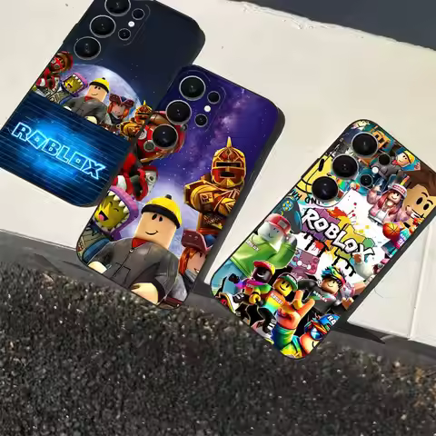 EZ27 R-Robloxs Phone Case For Samsung S 24 Fe 25 Ultra Plus 20 Lite 21 30 22 23 24 22 Ultra 5G Funda