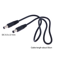 🔥🔥🔥The Besteffie DC Power Plug 5.5 x 2.1mm Male To 5.5 x 2.1mm Male CCTV Adapter Connector Cable 12V 10A Power Extension Cords 0.5m