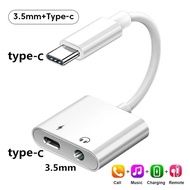 2-in-1 Audio Adapter USB C to 3 5 mm Jack Type-C Charging 3.5mm Aux Cable For Samsung Xiaomi Huawei
