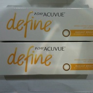 Acuvue 1 Daily Color Contact Lenses Define Radiant Bright (Mocha, Brown, Yellow)