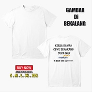 KAWAN WORK T-SHIRT WITH BACK LOGO HARD WORKER T-SHIRT/ FRIEND WORK T-SHIRT/