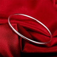 🔥品质 现货🔥ﺴ❃✿ 【买一送三】正品S999纯银手镯女手链银送妈妈送情人女友百搭礼物手鏈 女 純銀 不掉色