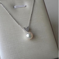 S925 silver heart pendant necklace for women with Akoya pearls Pearly Dolly pearl necklace