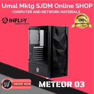 INPLAY Meteor 03 BLACK / WHITE Mid Tower Gaming PC Case Black Desktop Casings