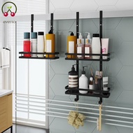 Shower Caddy Hanging Shelf with Hooks Suction Cups Stainless Steel Hanging Door Shower Rack Rustproo