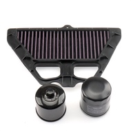 Suitable for Kawasaki Z900 ZR900 17-23 High Flow Air Filter Air Grid Oil Filter Air Filter Element