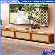 Simple &amp; Modern Bamboo TV Consoles TV Cabinet Tea Table Coffee Table Side Table with Door- 60/70/80cm