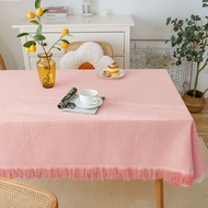 M-Q-S ผ้าปูโต๊ะ  ผ้าปูโต๊ะสี่เหลี่ยมผืนผ้าสีขาวแบบญี่ปุ่นความหรูหราโฟโต้โต๊ะทำงาน French Dessert Round ผ้าปูโต๊ะ ผ้าปูโต๊ะกันน้ำ..