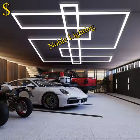 Dimmable Hexagon LED Car Detail Garage Lights Barbershop Ceiling Lighting Office Studio 4S Show Gym 