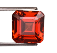 Orange Diffuse Sapphire 6.10 Ct Square Cut Loose Gemstone For Ring Use