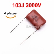 4pcs CBB Capacitor 103J 2000V 103 0.01uF 10nF CBB81 103J2000V Metallized Polypropylene Film Capacito