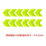 Car Electric Car Bicycle Motorcycle Reflective Sticker Warning Label Scratch Decoration Personalized Creative Arrow Car