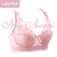 Full CUP C/D  Lace BRA Wired PLUS SIZE MAYA #34C-#46D Cotton Padding Thin Span / Coli Wanita berdawa