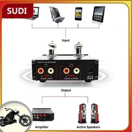 sudi TUBE-03 Mini HiFi Audio Preamplifier 6K4 Vacuum Tube Amplifier Buffer Treble Bass Adjustment RC