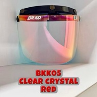 BIKKO VISOR 3 BUTTON NEW CLEAR CRYSTAL BKK05 BLACK CAP HELMET VISOR MS88 SGV MHR STENG CLEAR CRYSTAL