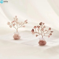 ISITA Vase Crystal Tree, Natural Handicrafts Crystal Wishing Tree, Creative Mini Tree Crystal Crystal Tree Model Office