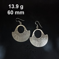 Silver Earrings Vintage Classic Unplated No Peeling Code S042