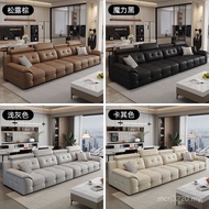 Lawrence Style Genuine Leather Sofa Living Room New Style Brown High-Extreme Small Apartment Simple 