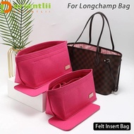 ORIENTLII 1Pcs Insert Bag, Storage Bags with Bottom Linner Bag, Portable with Zipper Felt Travel Bag Organizer for Longchamp Bag