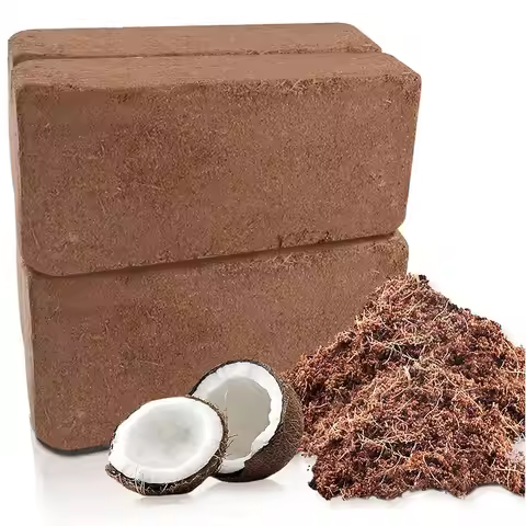 Coco Coir Brick for Plants- 4 Pack Premium 100% Organic Peat Moss, Fiber Coconut Husk for Planting, 