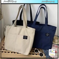 Canvas Tote Shopping Bags Shoulder Large-capacity Portable bag Korean Shoulder Bag Canvas Bag Tote B