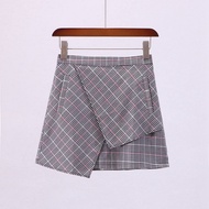 Special Offer 〖 Lee 〗 Brand Discount Women's Summer Small Fine Grid Unique Skirt Short Skirt 6E017