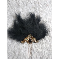 Premium feather hairpin. hair accessories. fluffy feather hairpin