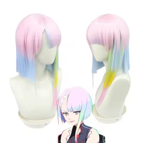 Cyberpunk: Edgerunners Lucy Cosplay Wig, Gradient Short Hair for Female Runner