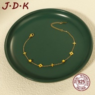 JDK 18K Gold Anklet Four FlowerWanita daun