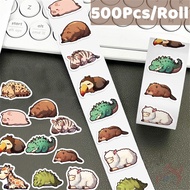 ❀ Sleeping Animals Series 02 Kids Rewards Stickers ❀ 500Pcs/Roll DIY Diary Scrapbooking Sealing Labe