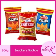 Snackers Nachos Cheese, BBQ, and Plain | Prifood Snackers Nachos Corn Chips | 500g