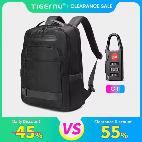 Tigernu Men's Backpack 23L Large Capacity Waterproof 15.6" Laptop Backpack Bags College Travel Schoo